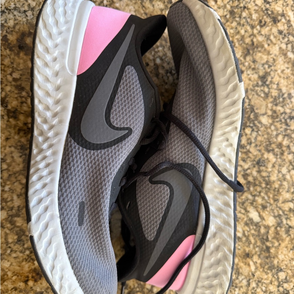 Nike Women's Black, Gray, and Pink Athletic Shoes